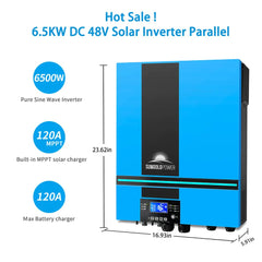 SunGoldPower Off-Grid 13000W 48VDC 120V/240V LifePo4 20.48KWH Lithium Battery 14X415W Solar Kit