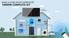 SunGoldPower Off Grid Solar Kit 12X550W Solar Panels 4X5.12KWH Lithium Battery 10KW Solar Inverter