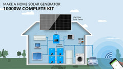 SunGoldPower Off-Grid Solar Kit 10X550W Solar Panels 4X5.12KWH PowerWall Lithium Battery 10KW Solar Inverter