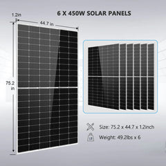 SunGoldPower Solar Kit 5000W 48V 120V output 10.24KWH Lithium Battery 2700 Watt Solar Panel