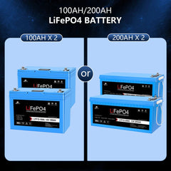SunGold Power Off-Grid 3000W Inverter 12VDC 120V Output LifePo4 Battery 600W Back Up Solar Kit