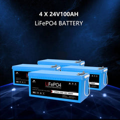 SunGoldPower Off Grid 6000W 24VDC 120V/240V LiFePO4 10.24KWH Lithium Battery 6 X 370W Solar Kit