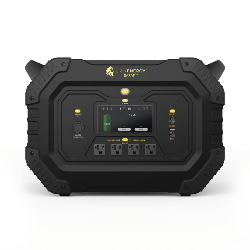 Lion Energy Safari 3000W/1612Wh LifePO4 Power Generator