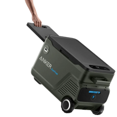 Anker EverFrost Powered Cooler 30 with hand holding 
