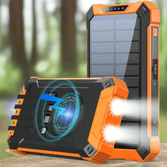 36000mAh Solar Power Bank with LED Flashlight