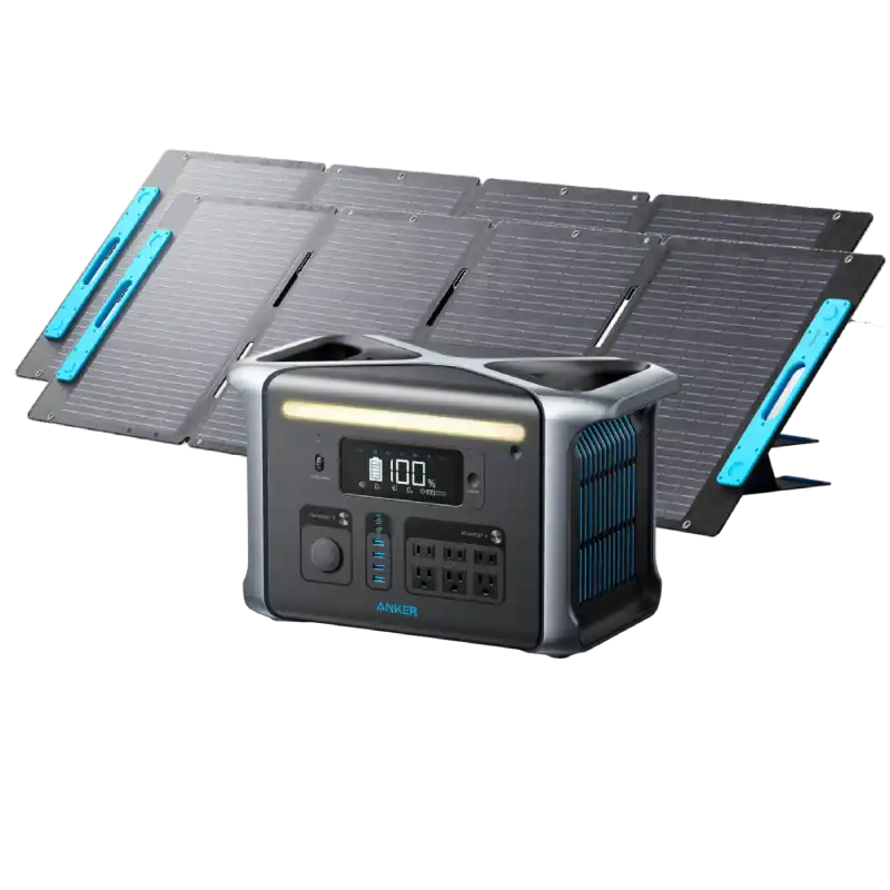 Anker SOLIX F1200 Solar Generator + 2 × 200W Solar Panel