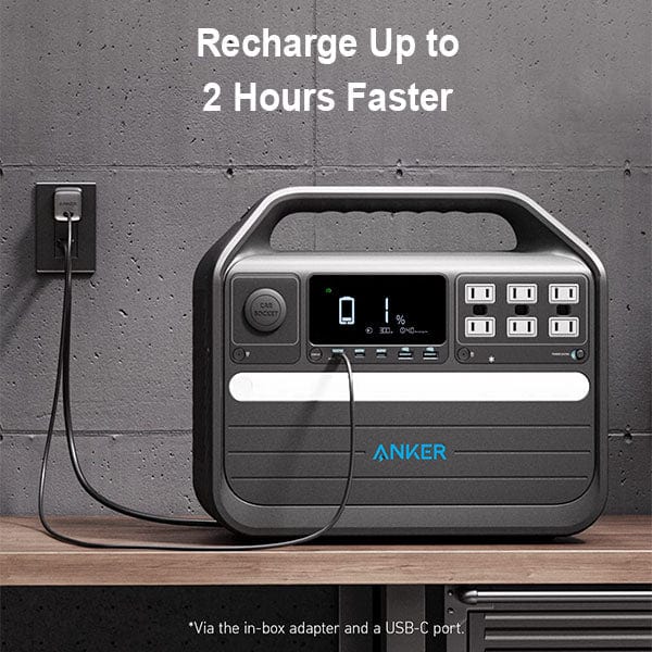 Anker PowerHouse 555- 1024Wh  1000W- with background & some features