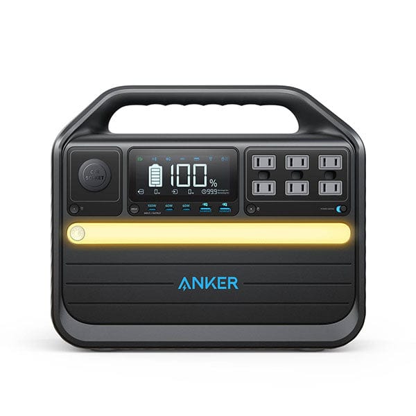 Anker PowerHouse 555- 1024Wh  1000W- front view with LED light illuminates