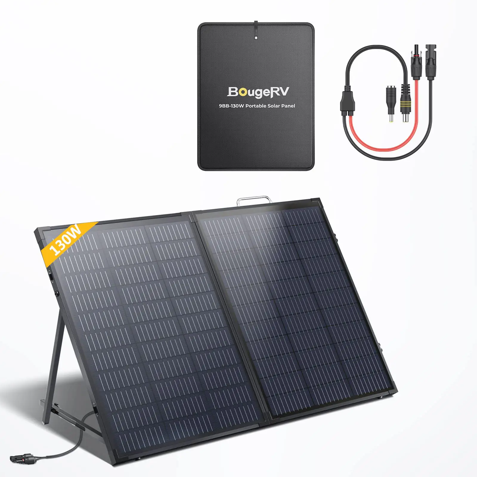 BougeRV 130W Monocrystalline Foldable Solar Panel