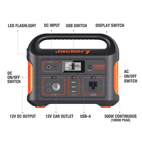 Jackery Explorer 550 Portable Power Station G00550AH- with product details