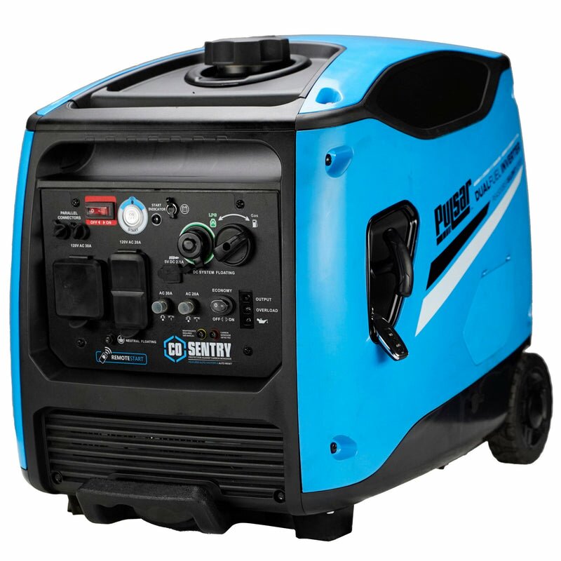 Pulsar 4500W Remote Start Dual Fuel Inverter Generator with CO Shutdown Sensor