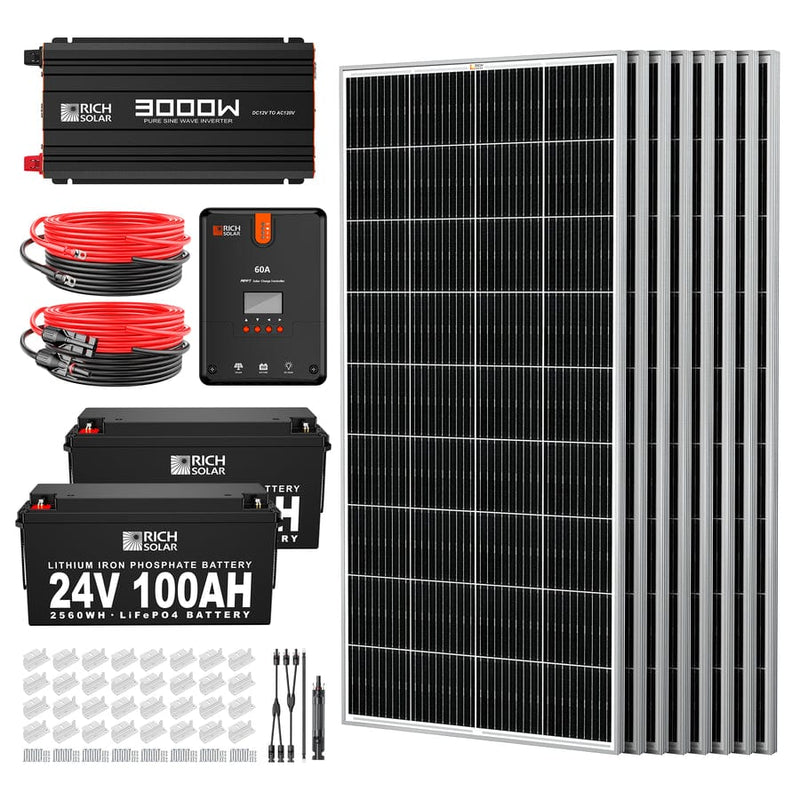 Rich Solar 1600 Watt 24V Complete Solar Kit RS-CK1600
