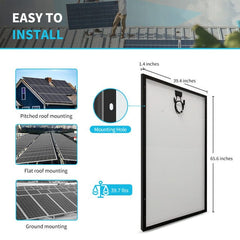 Renogy 2pcs 320 Watt Monocrystalline Solar Panel