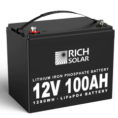 Rich Solar 12V 100Ah LiFePO4 Lithium Iron Phosphate Battery