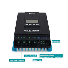 Renogy Rover 100 Amp MPPT Solar Charge Controller- showing some features / details