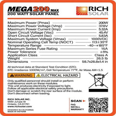 RichSolarMega200W24VMonocrystallineSolarPanel I