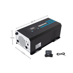 Renogy 2000W 12V Pure Sine Wave Inverter Charger with LCD Display