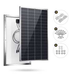 BougeRV 120W Monocrystalline Portable Solar Panel with Mounting Z Bracket