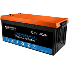 Acopower 12V/200Ah LiFePO4 Deep Cycle Battery