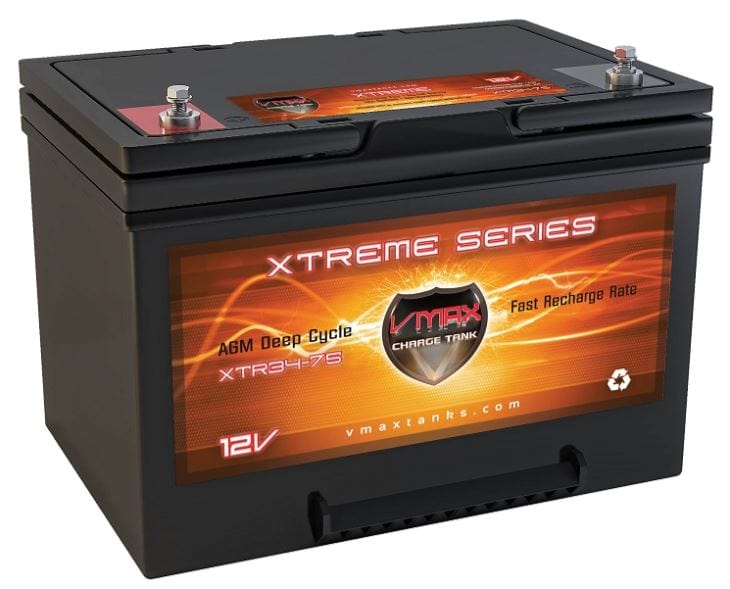 Vmaxtanks XTR34-75M 12V/75Ah Xtreme AGM Deep Cycle Battery
