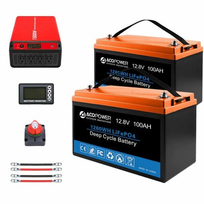Acopower Lithium Battery Monocrystalline Solar Power Complete System