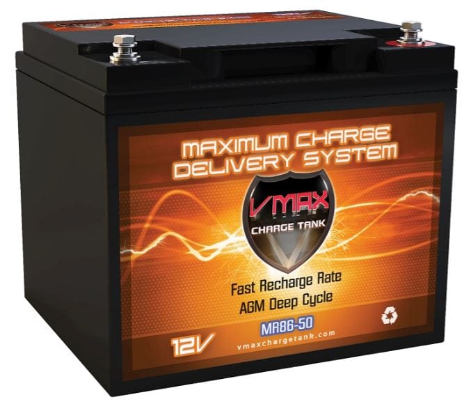 Vmaxtanks MR86-50 12V/50Ah High Performance AGM Deep Cycle Battery