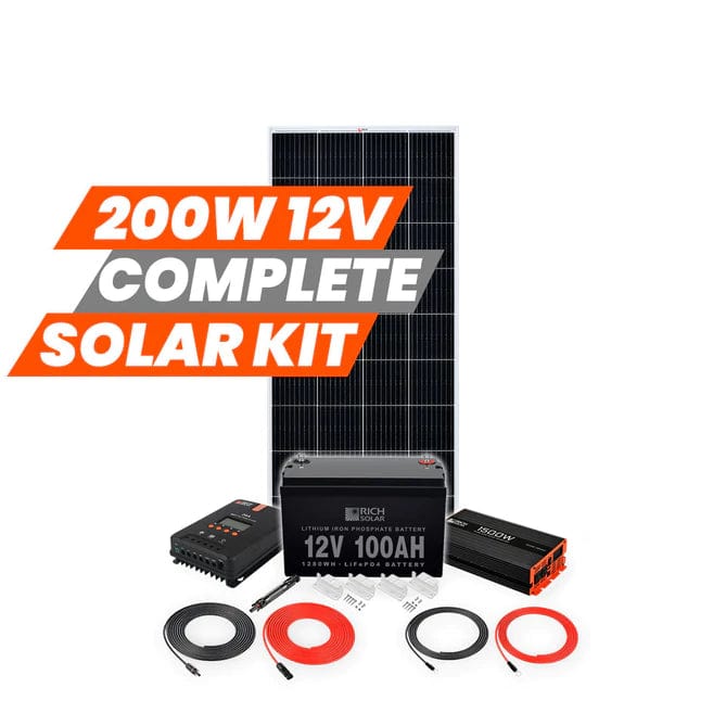 Rich Solar 200W 12V Monocrystalline Solar Panel Kit