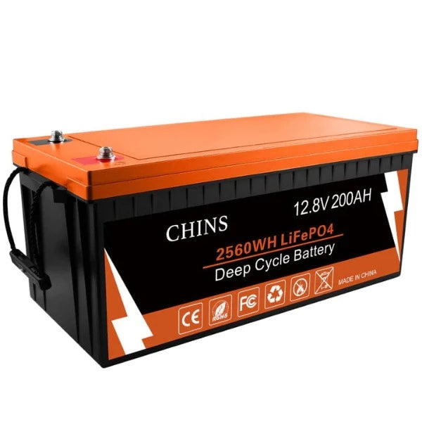 Chins Smart 12.8V/200Ah LiFePO4 Deep Cycle Battery – Solar Paradise
