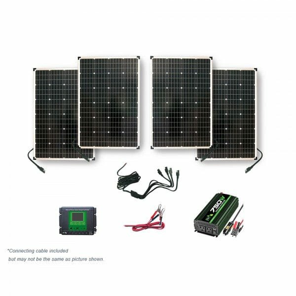 Nature Power 4x 110W Monocrystalline Solar Panel Complete kit