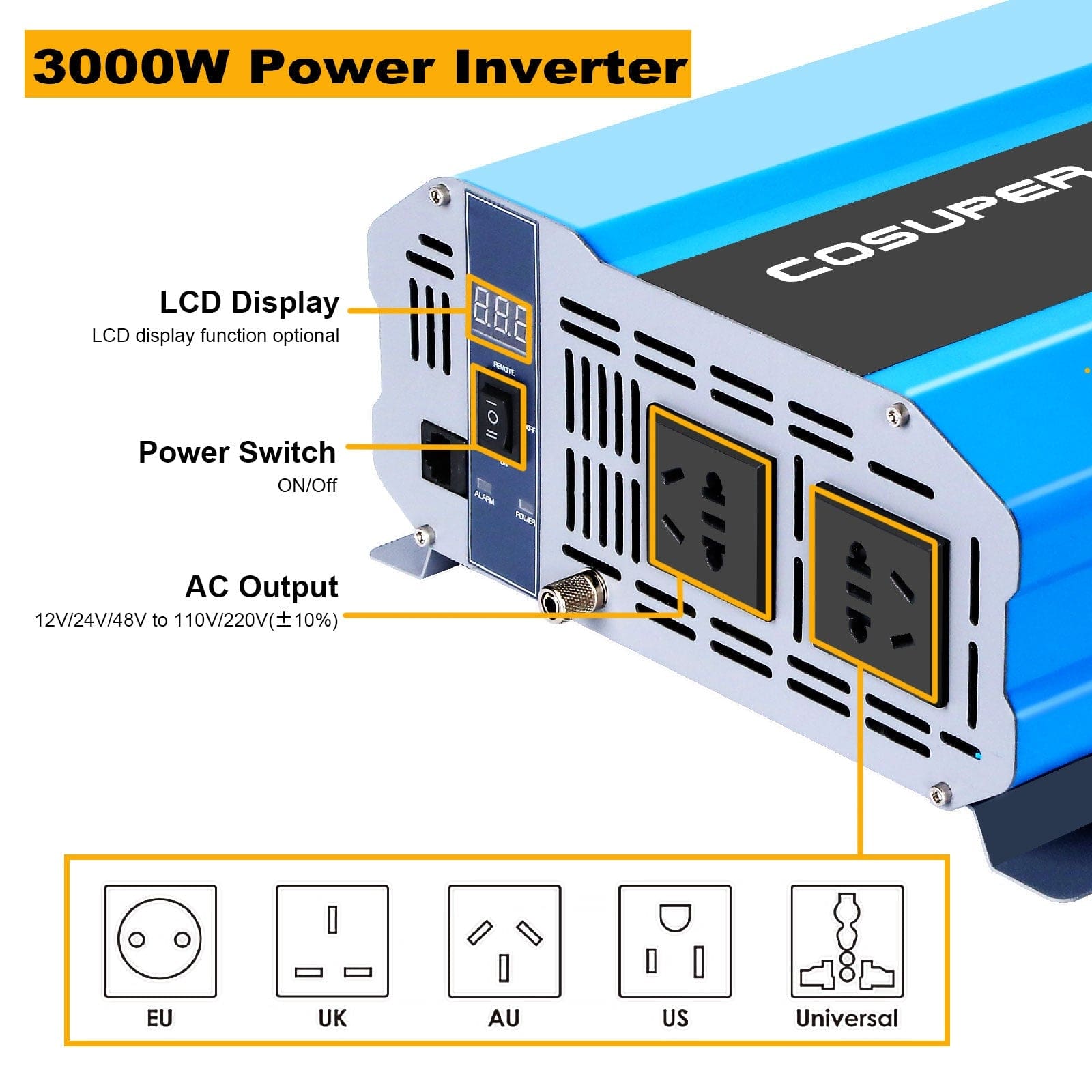 Nature Power 5.8 Amp AC to 12-Volt DC Converter