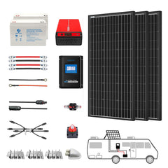 Acopower 300W Monocrystalline RV Solar Power System