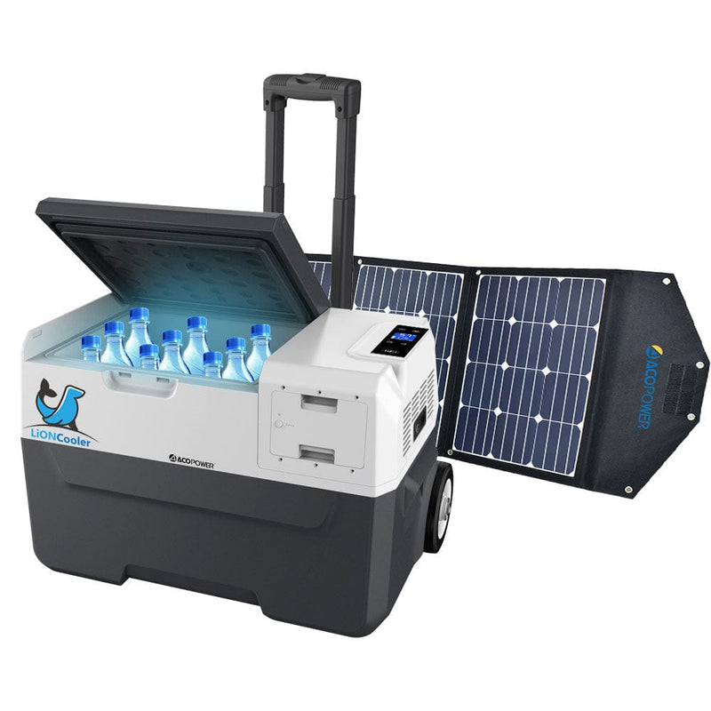 Acopower LiONCooler X30A 32 Quarts + 90W Solar Panel Portable Solar Fridge Freezer