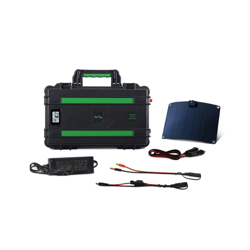 Nature Power 1000W Puresine + 10W Semi Flexible Solar Panel Solar Generator kit