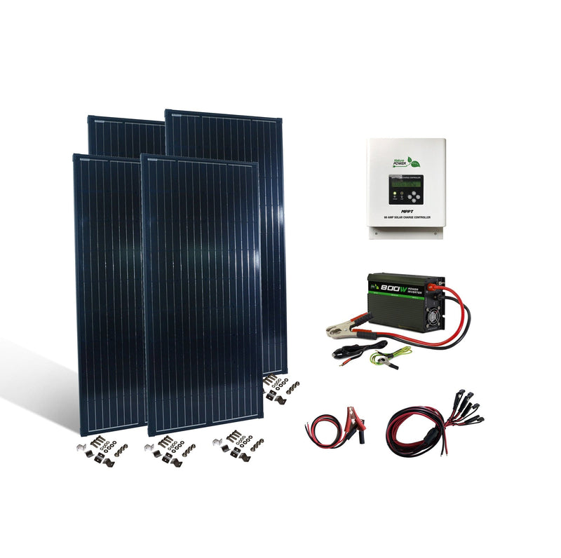 Nature Power 1x 800W Power Inverter + 4x 200W Solar Panel Kit with Charge Controller