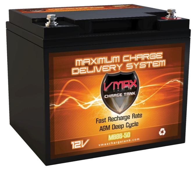 Vmaxtanks MB86-50 12V/50Ah High Performance AGM Deep Cycle Battery