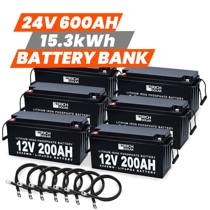 12V - 600AH - 7.6kWh Lithium Battery Bank – RICH SOLAR