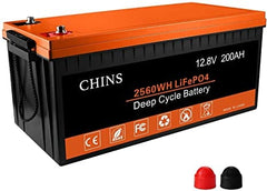 Chins 12.8V/200Ah Plus LiFePO4 Deep Cycle Battery