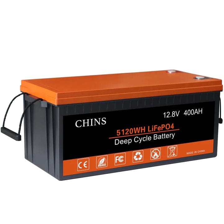 Chins 12.8V/400Ah LiFePO4 Deep Cycle Battery – Solar Paradise