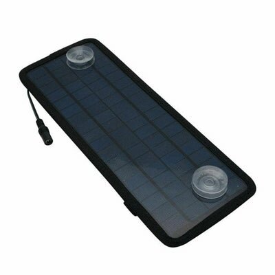 5W 12V Portable Solar Panel with Car Charger and Battery Clips