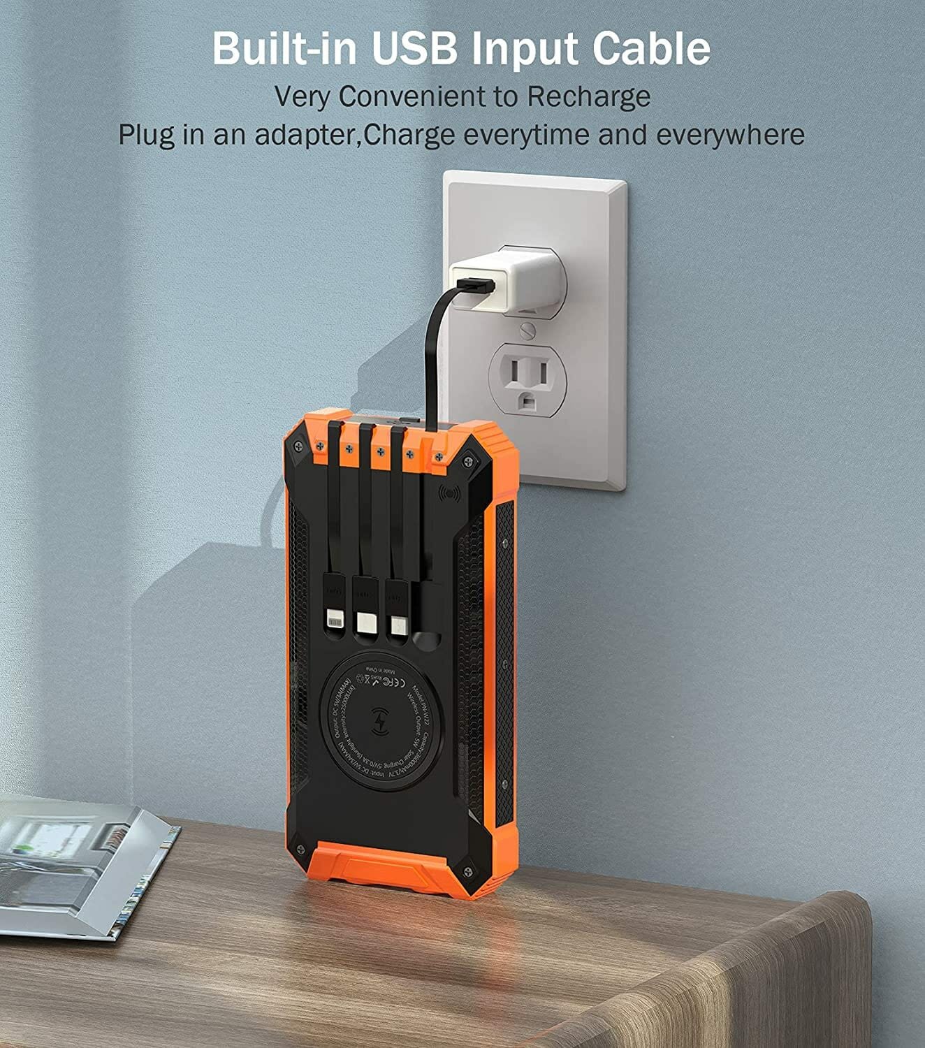 36000mAh Solar Power Bank with LED Flashlight
