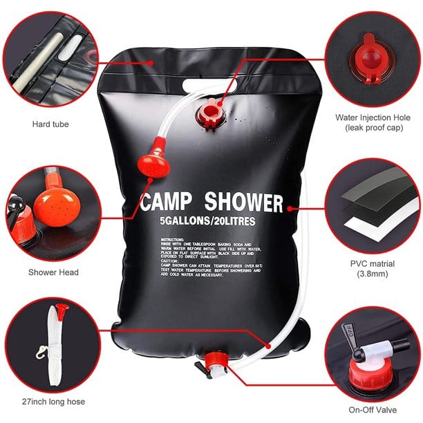 Portable Camping Shower Bag (5 Gallons)