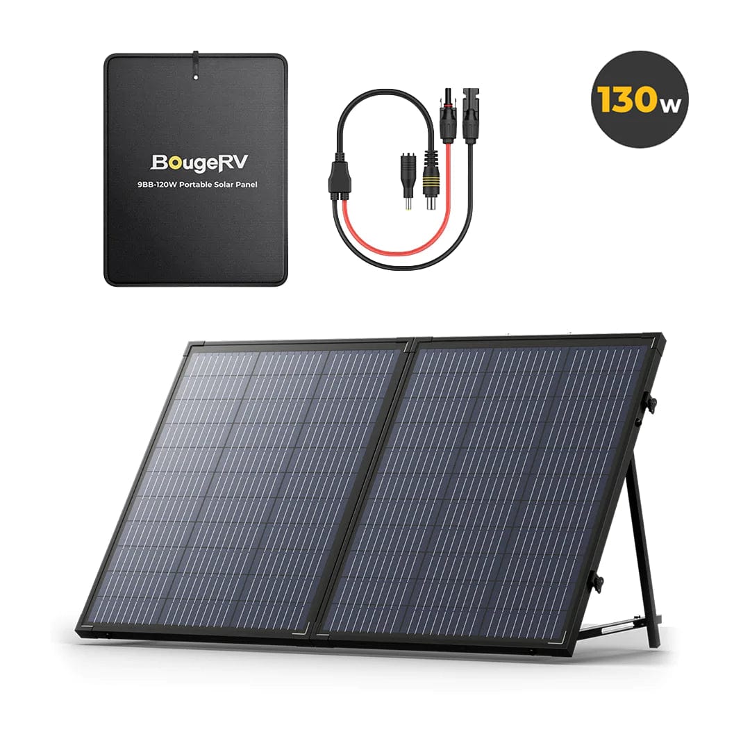 BougeRV 130W Monocrystalline Foldable Solar Panel