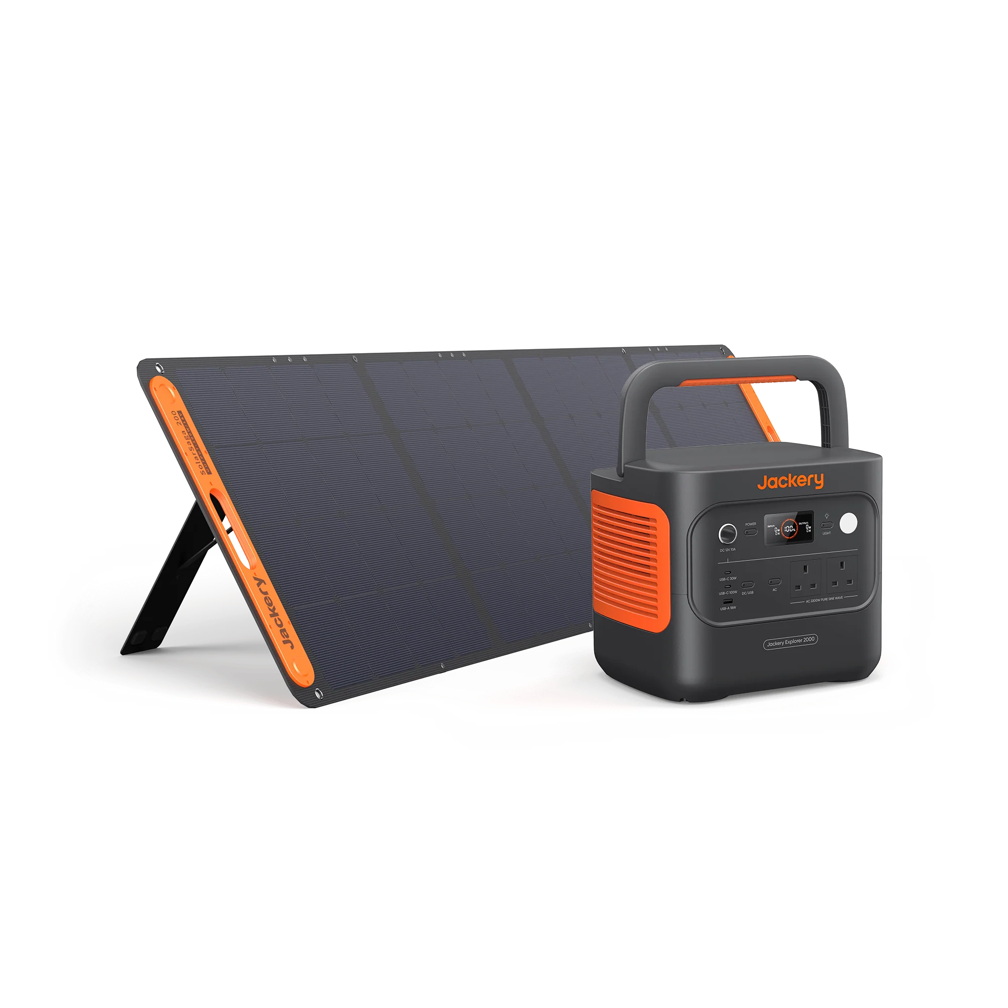 Jackery SolarSaga 200W Portable Solar Panel- front right side view