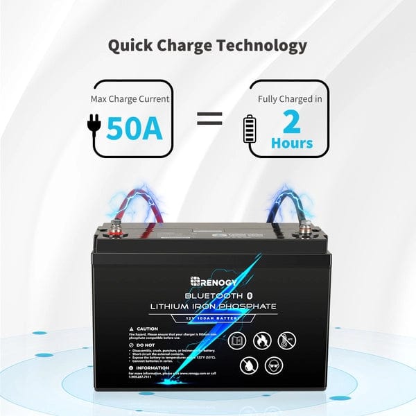 Renogy 12V/100Ah LiFePO4 Deep Cycle Battery with Bluetooth – Solar Paradise