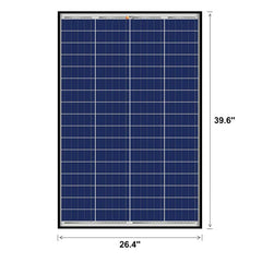 Rich Solar Mega 100W 12V Black Frame Polycrystalline Solar Panel