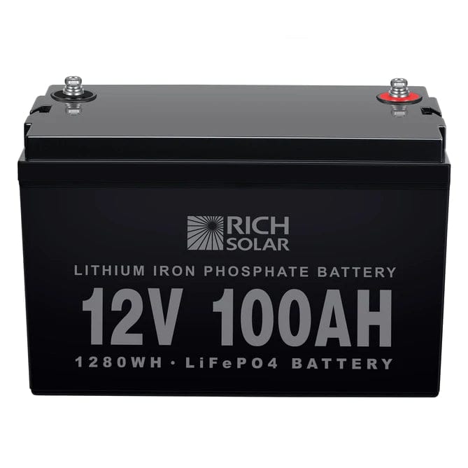 BougeRV 12V 100Ah LiFePO4 Battery, Low Temperature Protection, BMS, 1280Wh  Deep Cycle Maintain Free Lithium Solar Battery for RV, Off-Grid, Cabin and