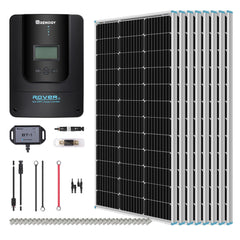 Renogy 8x 100W 12V/24V Monocrystalline Solar Premium Panel Kit with Rover Charger Controller