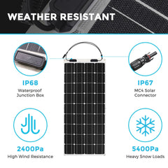 Renogy 1x 100W 12V Flexible Monocrystalline Solar Panel