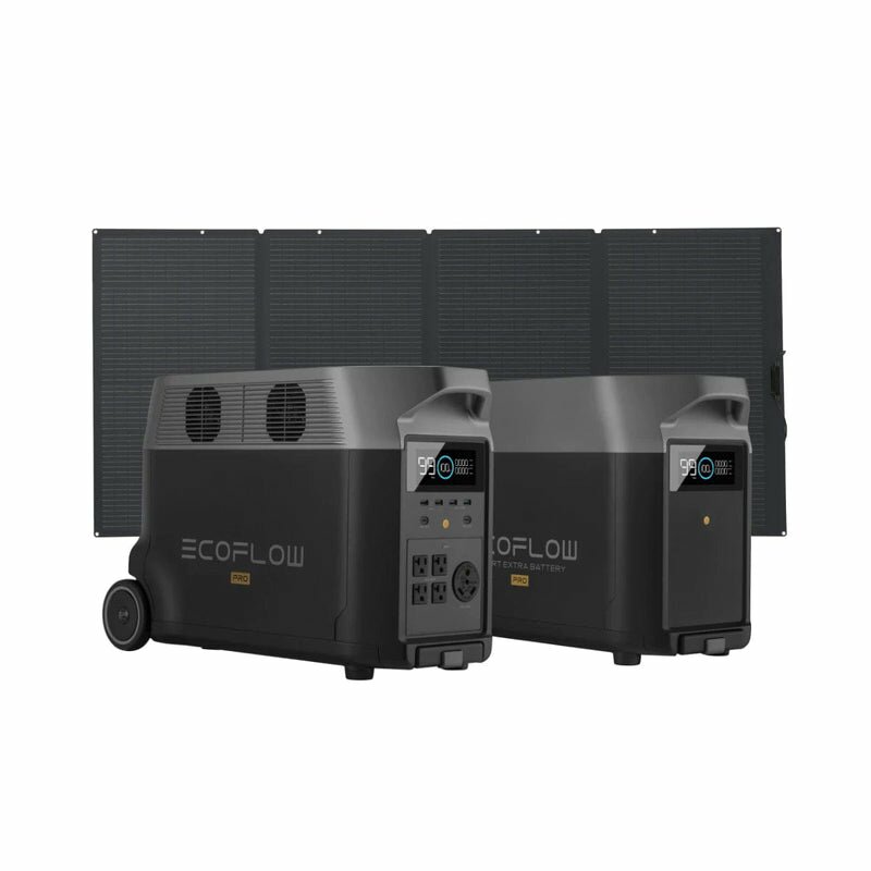 EcoFlow Delta Pro + 1x Delta Pro Smart Extra Battery + 1x 400W Solar Panel Solar Generator Kit