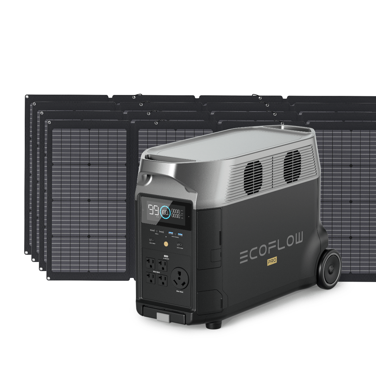 Ecoflow Delta Pro with Free 160W Solar Panel and Remote Control